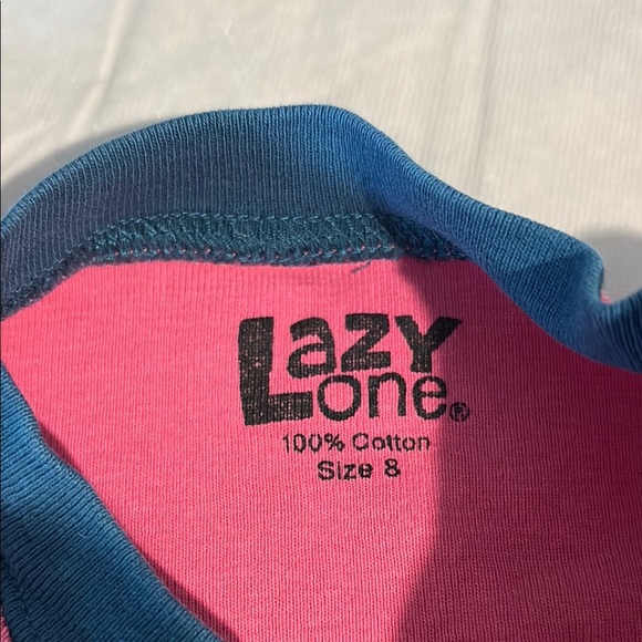 Moose Kiss Kids Pajamas - Pink and Blue - Picture 2 of 4